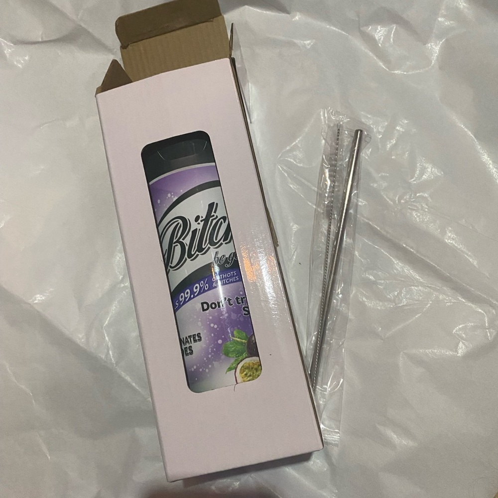 New Tumbler with metal and cleaning brush plus Gift Box … you choose the color - Picture 2 of 5